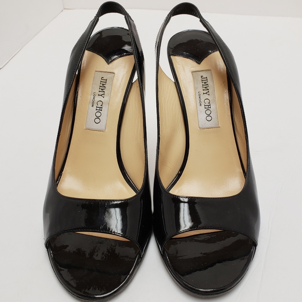 Jimmy Choo Black Patent Leather Heels